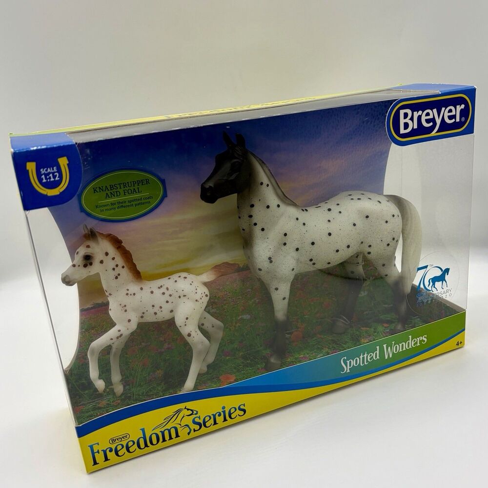 Breyer #62207 Spotted Wonders Knabstrupper & Foal Freedom Series White Brown NEW - Picture 5 of 12